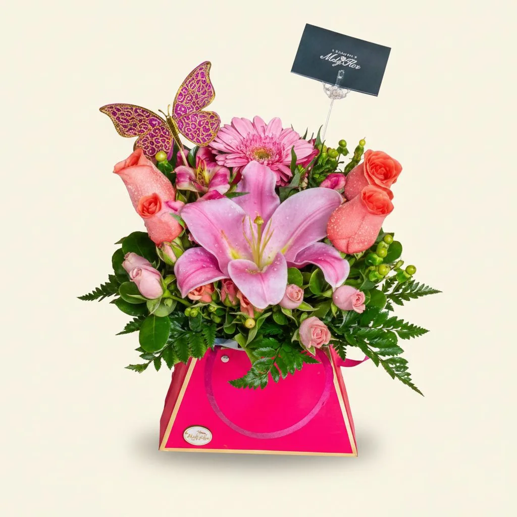 Arreglo Entrañable compacto con rosas · Mely Flor