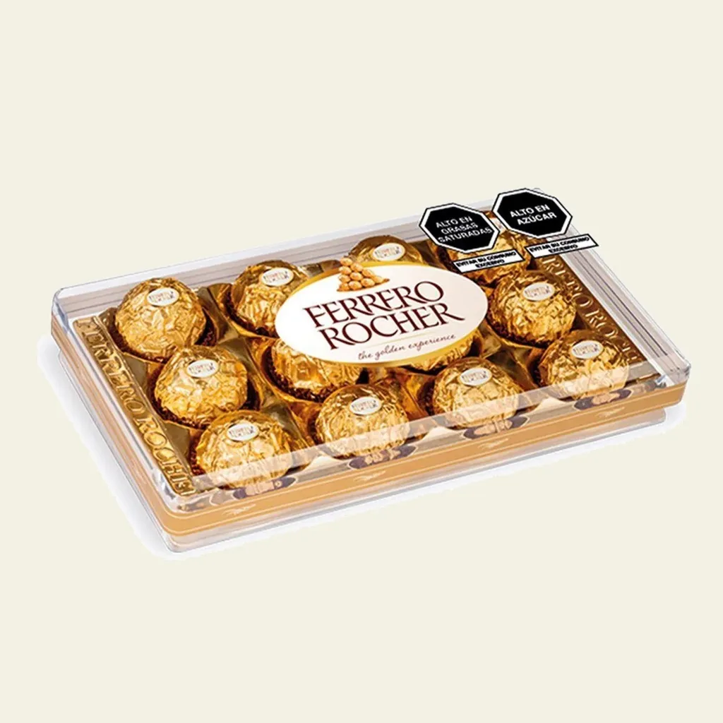 Ferrero Rocher · caja 150g, 12 bombones de chocolate con avellana