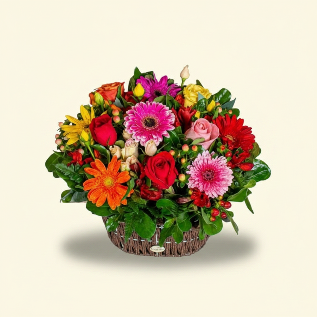 Arreglo Fuerte canasta rústica mix · Mely Flor