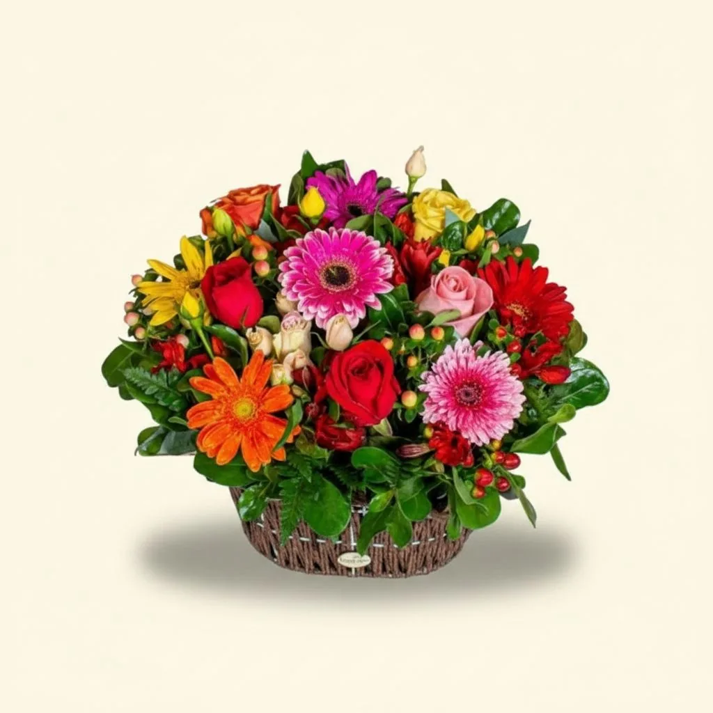 Arreglo Fuerte canasta rústica mix · Mely Flor